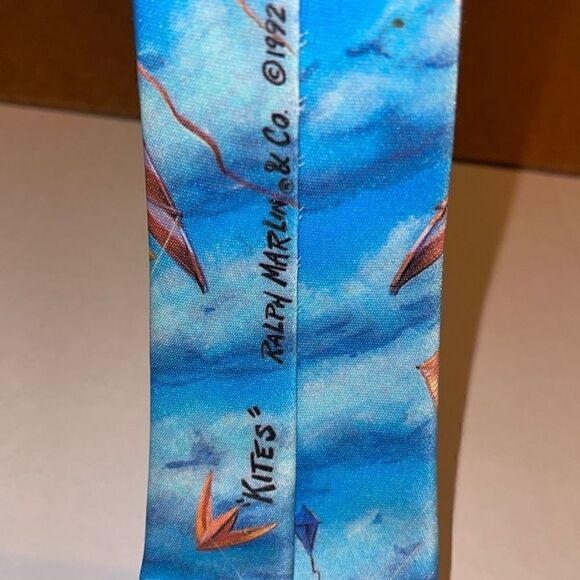 Vintage Ralph Marlin Designer KITES tie 1992 - Picture 6 of 11